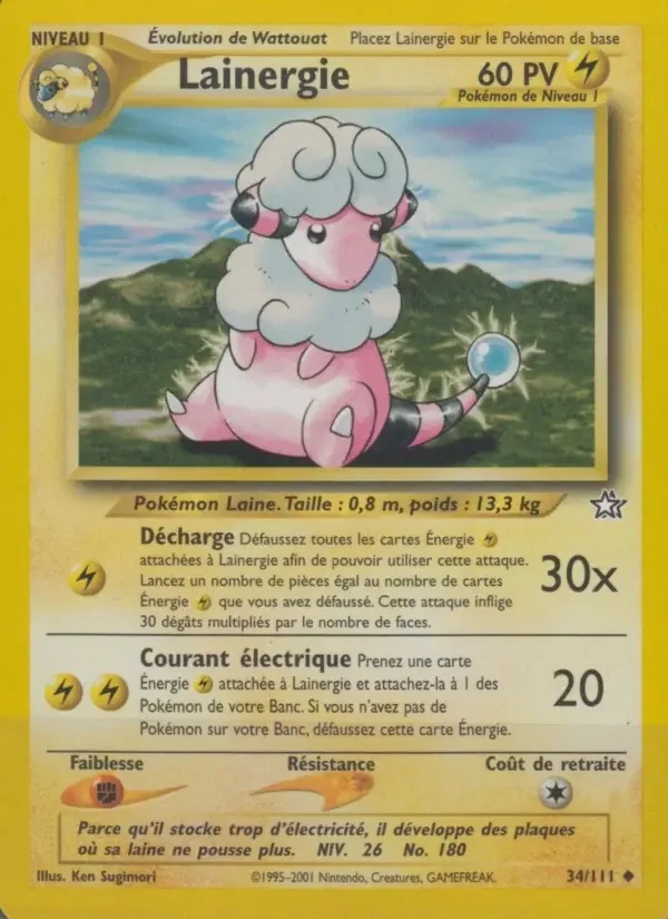 Carte Pokémon Lainergie — Neo Genesis