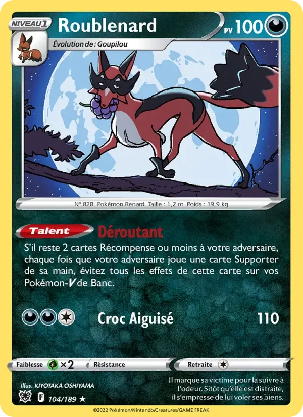 Carte Pokémon Roublenard — Astres Radieux
