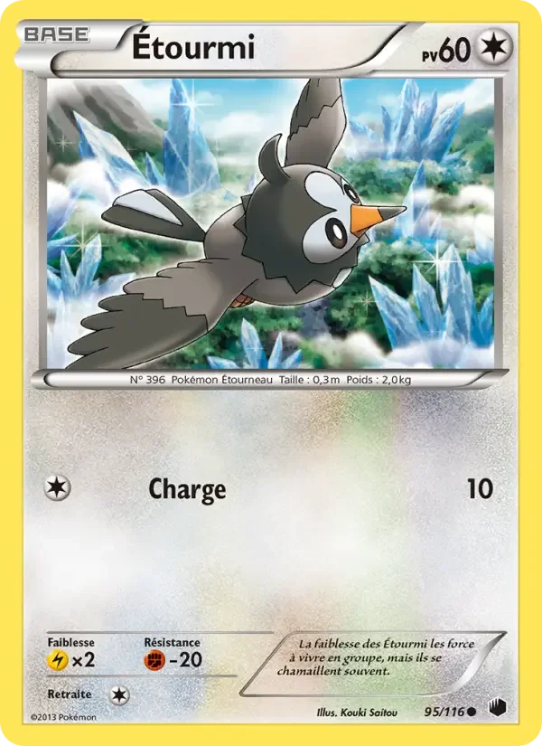 Carte Pokémon Étourmi — Glaciation Plasma