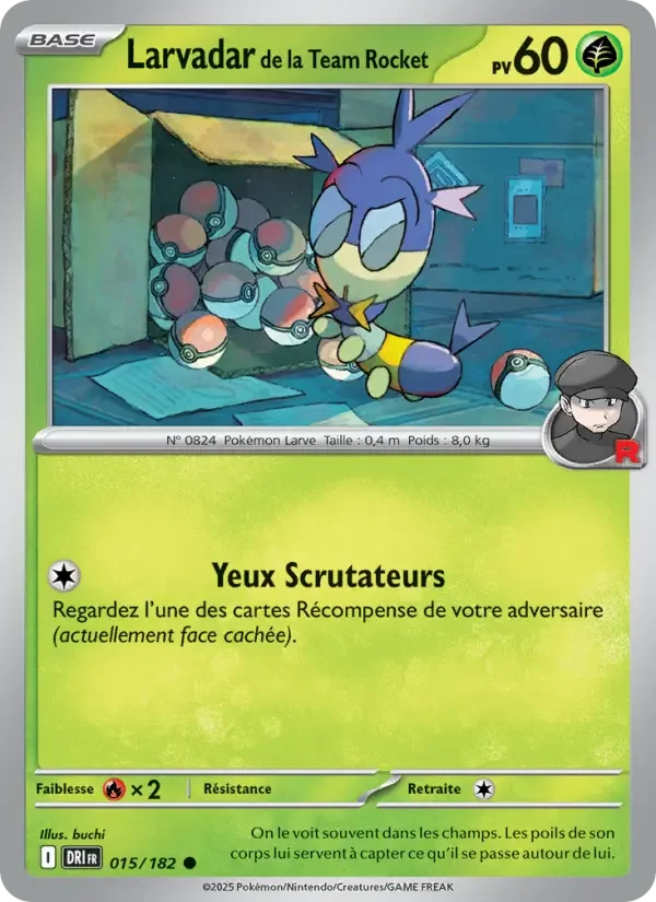 Carte Pokémon Larvadar de la Team Rocket — Rivalités Destinées