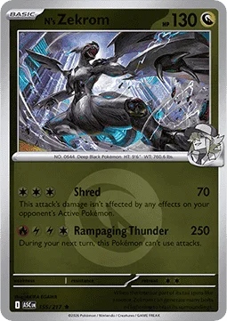 Carte Pokémon Zekrom de N — Héros Transcendants