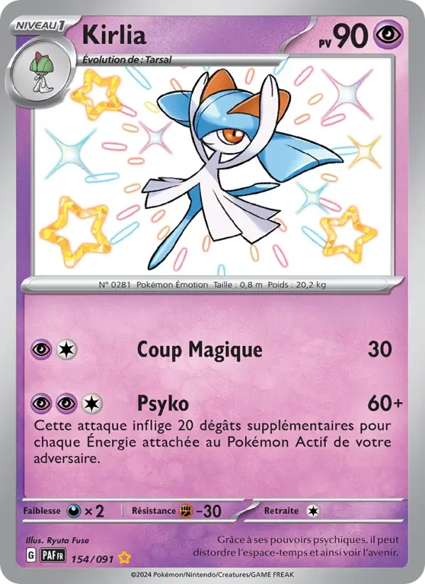 Carte Pokémon Kirlia — Destinées de Paldea