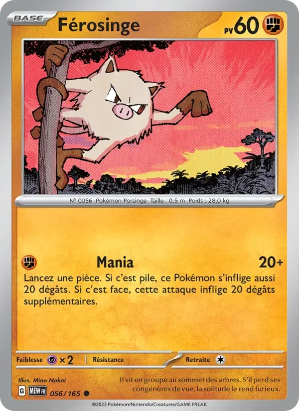 Carte Pokémon Férosinge — Pokémon 151