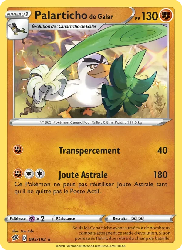 Carte Pokémon Palarticho de Galar — Clash des Rebelles