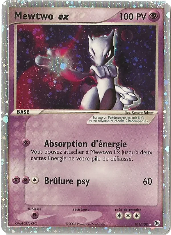 Carte Pokémon Mewtwo ex — Rubis & Saphir