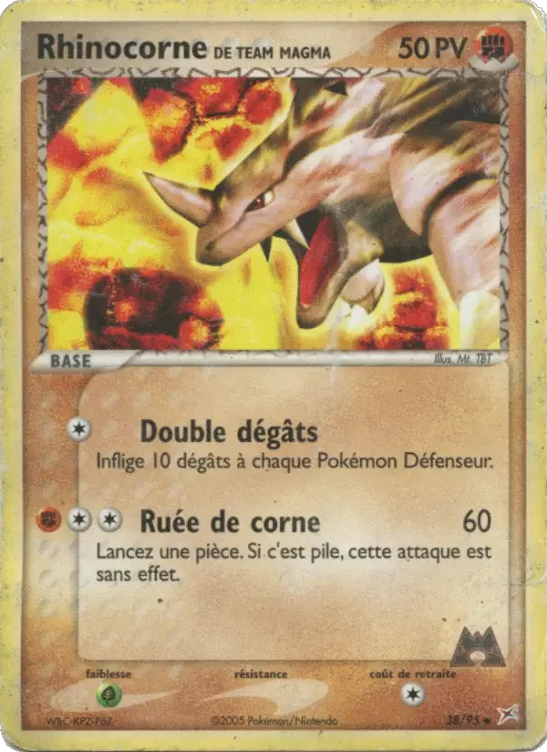 Carte Pokémon Rhinocorne de Team Magma — Team Magma vs Team Aqua