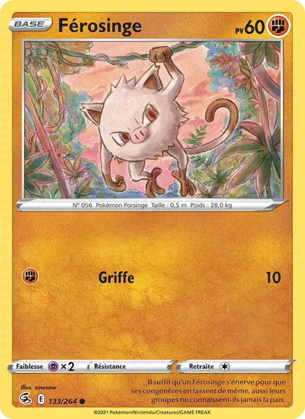 Carte Pokémon Férosinge — Poing de Fusion