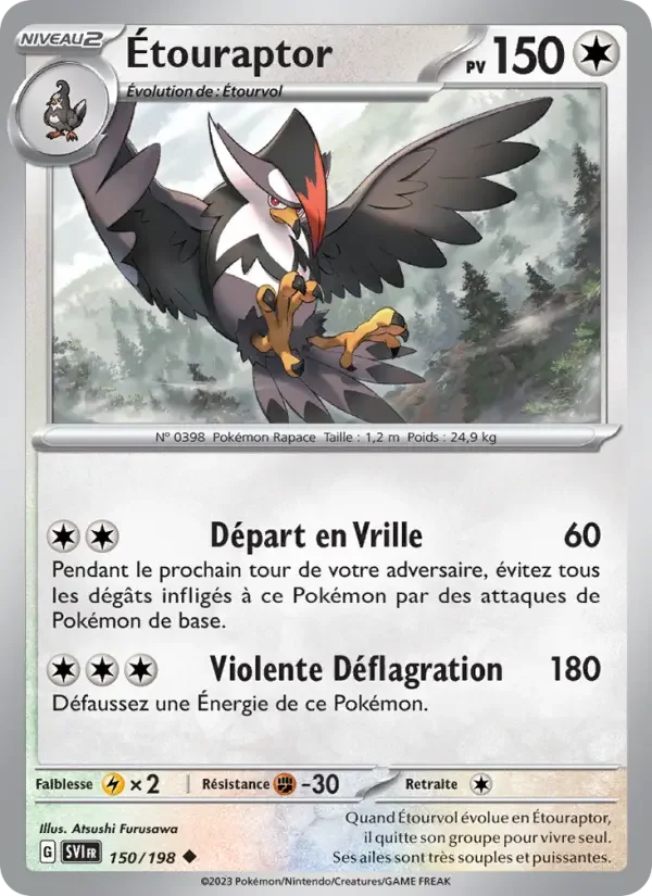 Carte Pokémon Étouraptor — Écarlate et Violet