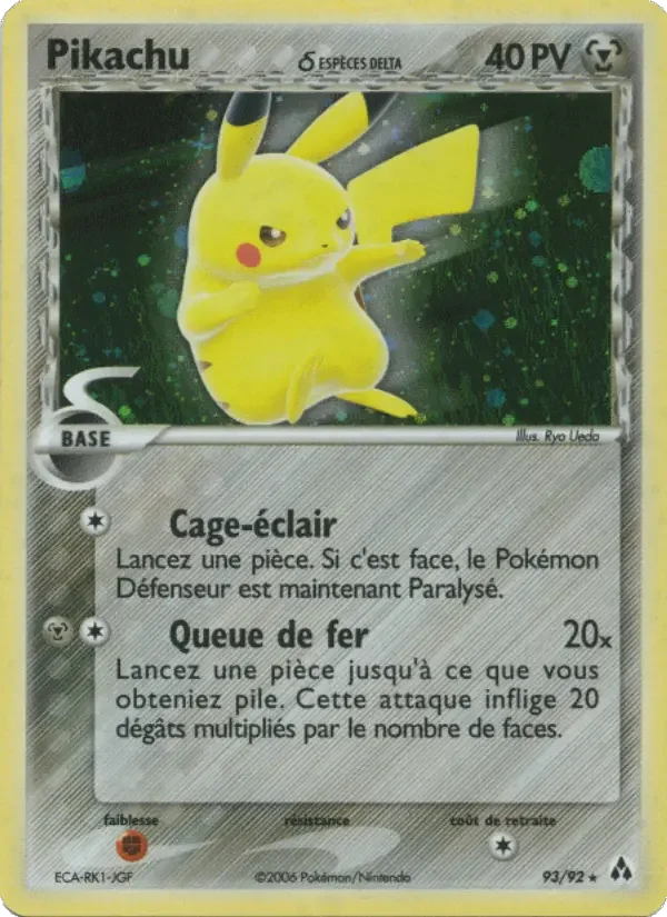 Carte Pikachu δ