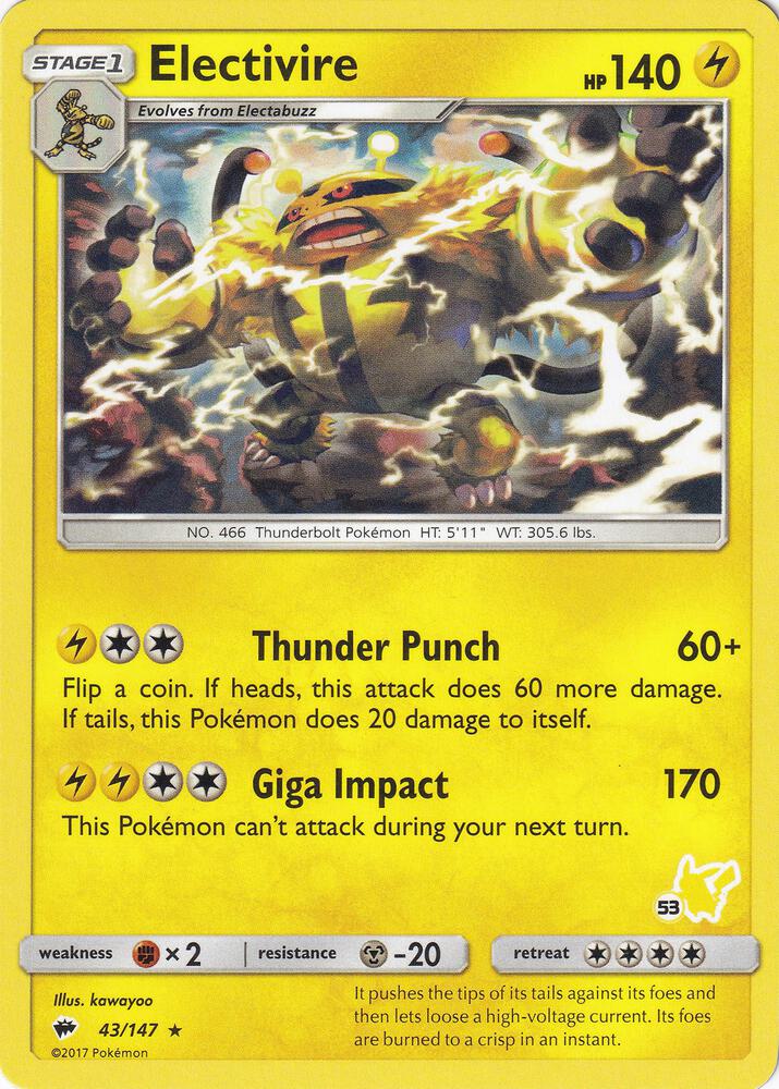 Carte Pokémon Élekable — Ombres Ardentes