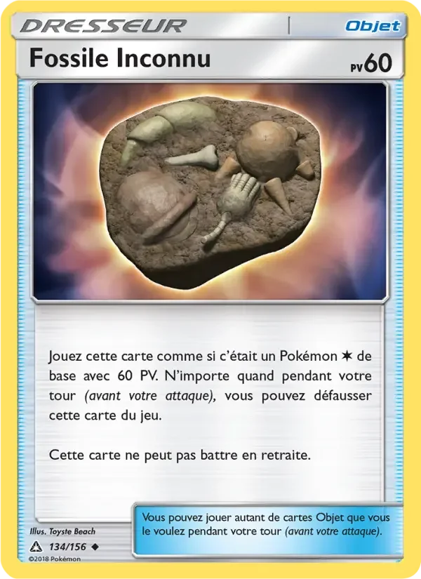 Carte Fossile Inconnu