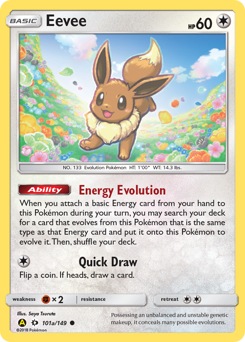 Carte Pokémon Évoli — Soleil et Lune