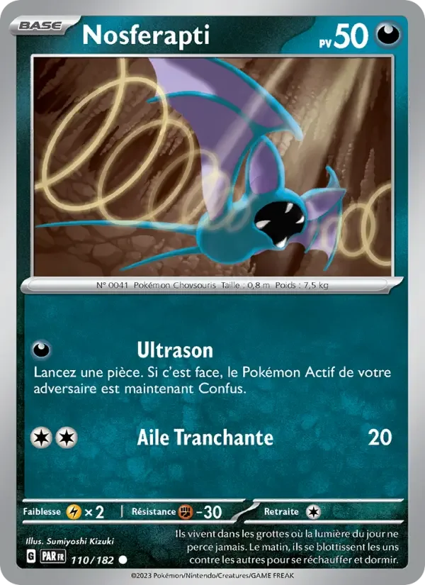 Carte Pokémon Nosferapti — Faille Paradoxe