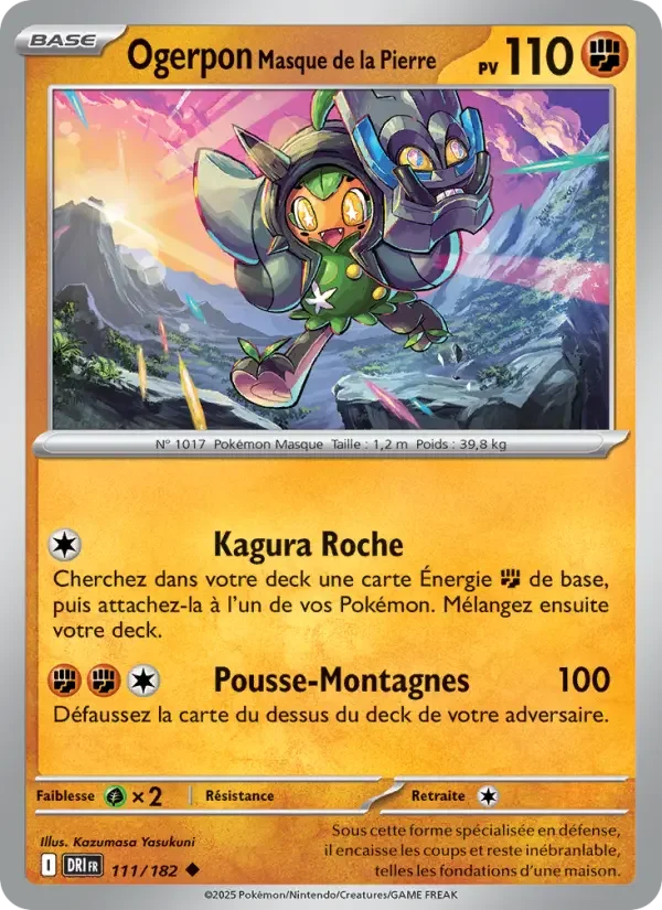 Carte Pokémon Ogerpon Masque de la Pierre — Rivalités Destinées
