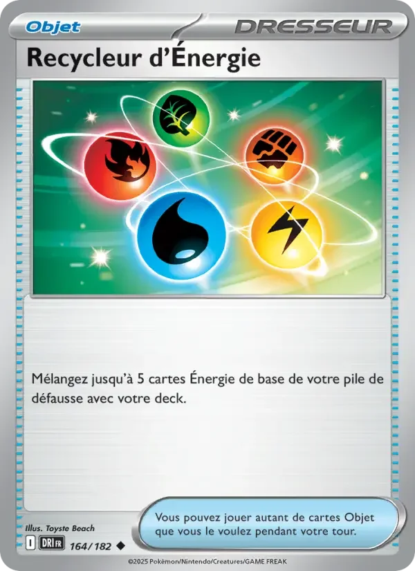 Carte Pokémon Recycleur d'Énergie — Rivalités Destinées