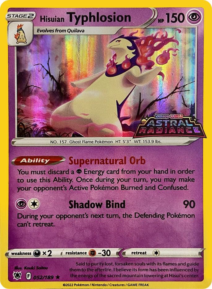 Carte Pokémon Typhlosion de Hisui — Astres Radieux