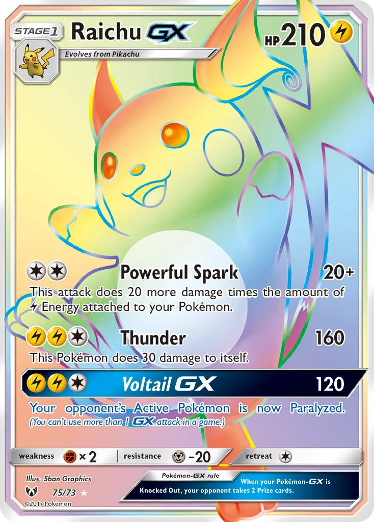 Carte Raichu GX