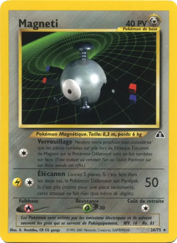 Carte Pokémon Magneti — Neo Discovery