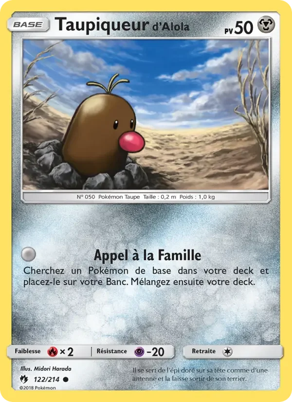 Carte Pokémon Taupiqueur d’Alola — Tonnerre Perdu