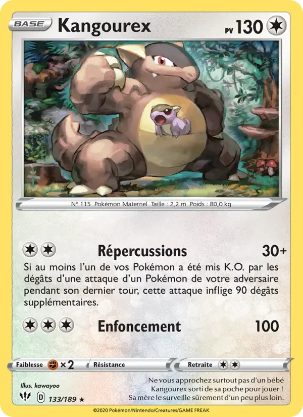 Carte Pokémon Kangourex — Ténèbres Embrasées