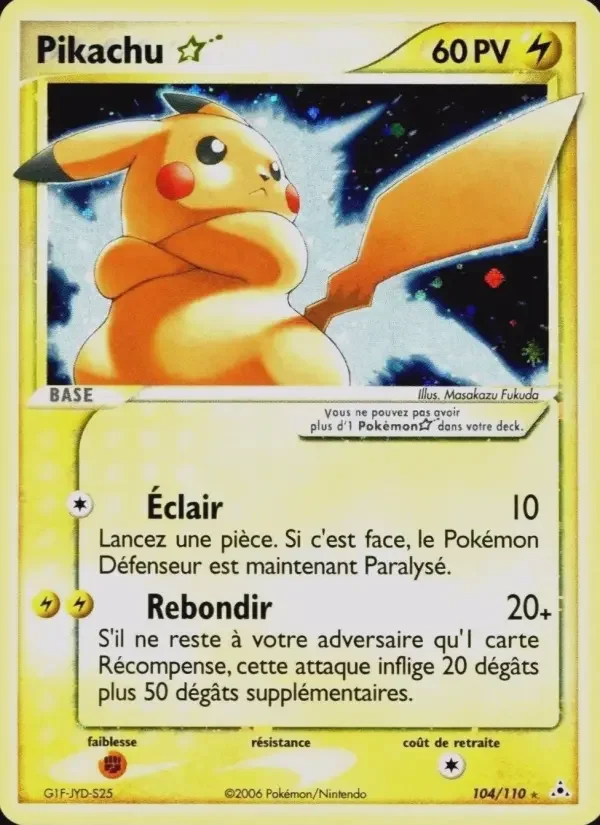 Carte Pikachu ☆