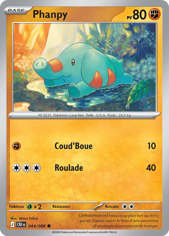 Carte Pokémon Phanpy — Chaos Ascendant