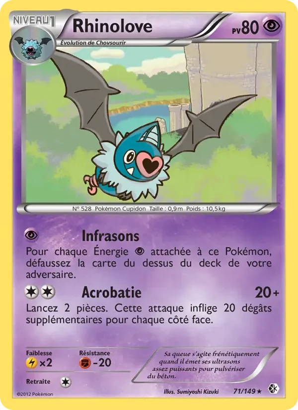 Carte Pokémon Rhinolove — Frontières Franchies