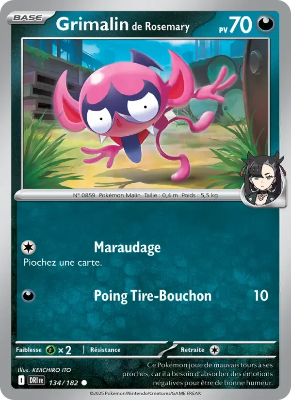 Carte Pokémon Grimalin de Rosemary — Rivalités Destinées