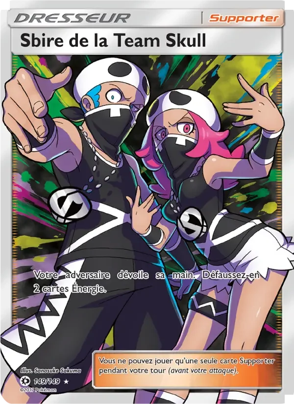 Carte Pokémon Sbire de la Team Skull — Soleil et Lune