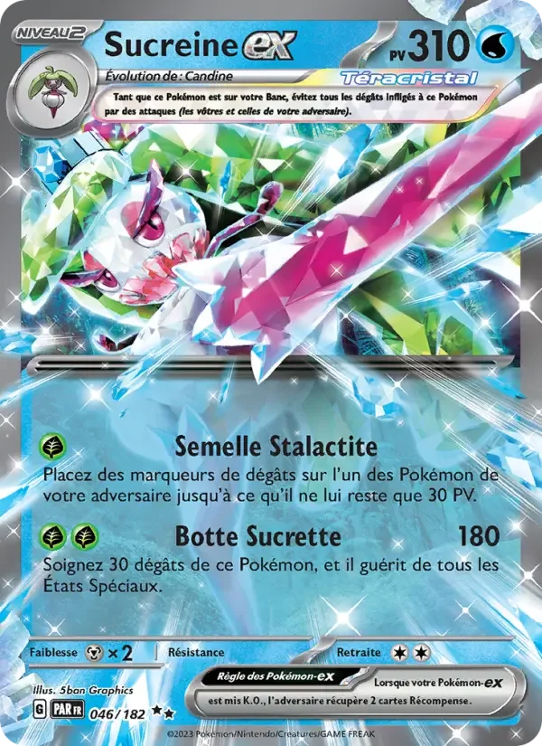 Carte Pokémon Sucreine-ex — Faille Paradoxe
