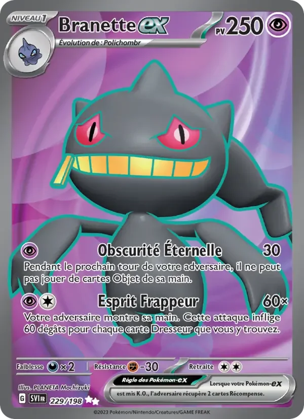 Carte Pokémon Branette-ex — Écarlate et Violet
