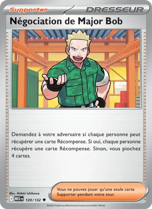 Carte Pokémon Négociation de Major Bob — Méga-Évolution