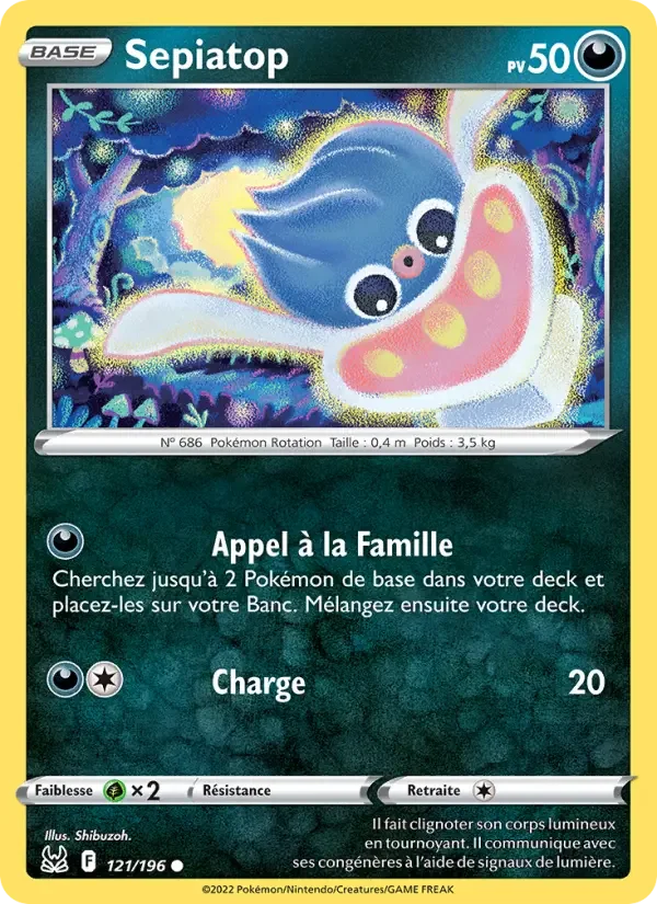 Carte Pokémon Sepiatop — Origine Perdue