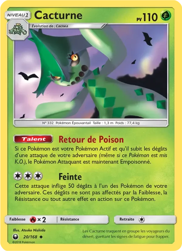 Carte Pokémon Cacturne — Tempête Céleste
