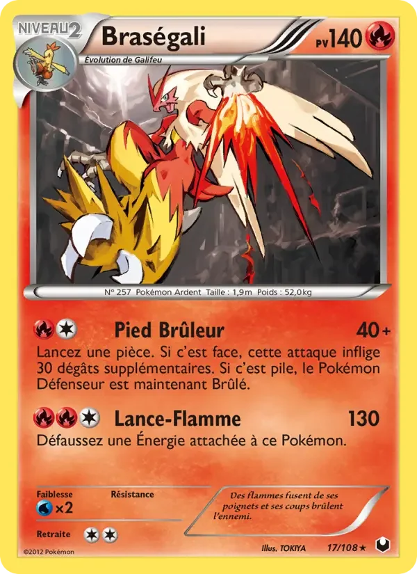Carte Pokémon Braségali — Explorateurs Obscurs