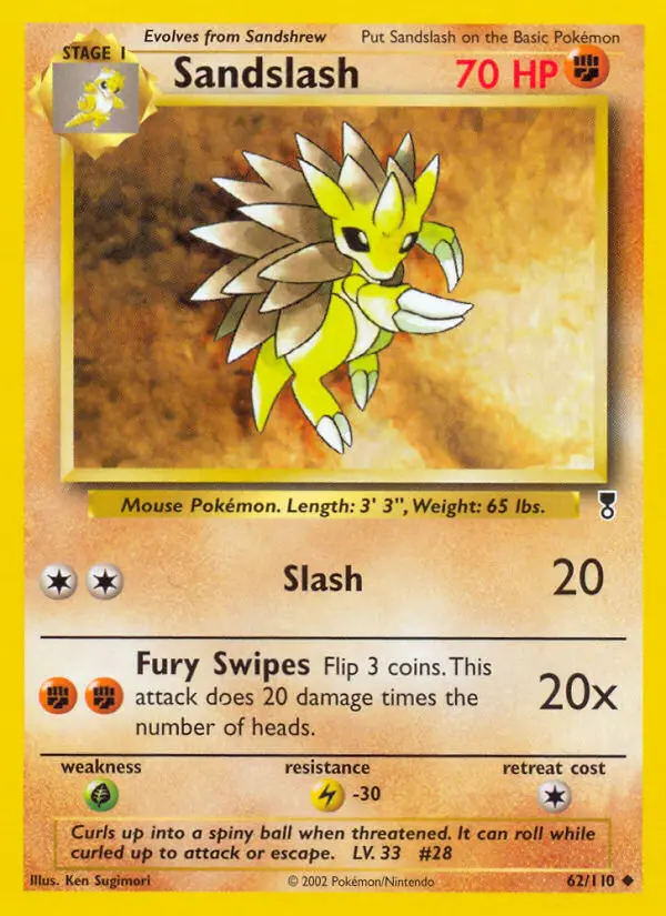 Carte Pokémon Sablaireau — Legendary Collection