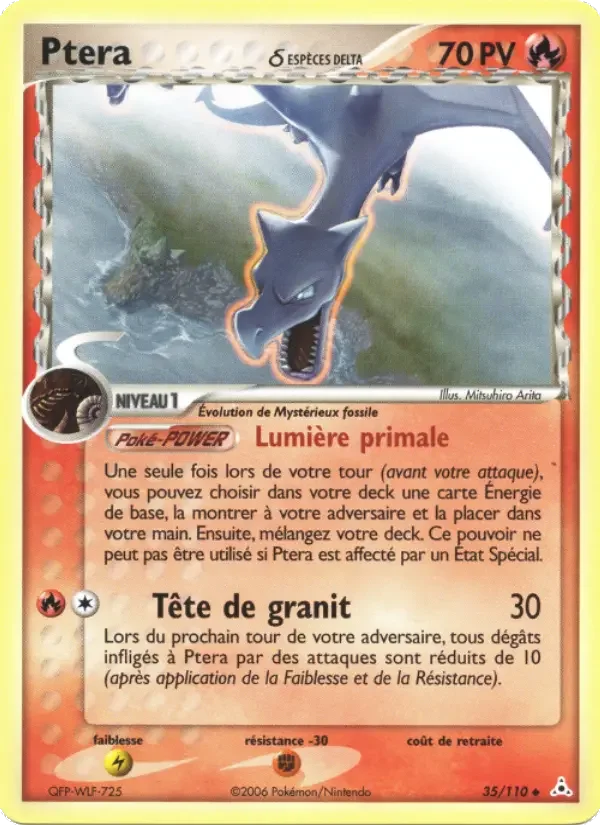 Carte Pokémon Ptera δ — Fantômes Holon