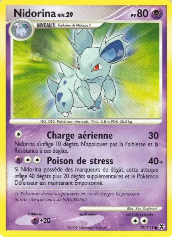 Carte Pokémon Nidorina Niv. 29 — Rivaux Émergeants