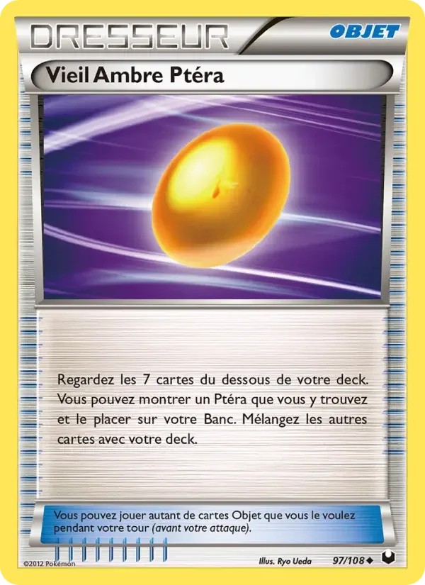 Carte Pokémon Vieil Ambre Ptéra — Explorateurs Obscurs