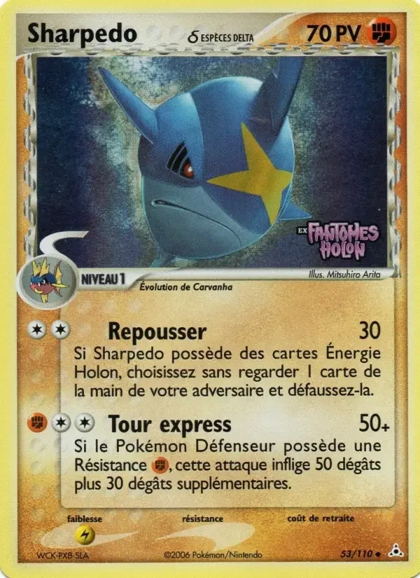 Carte Pokémon Sharpedo δ — Fantômes Holon