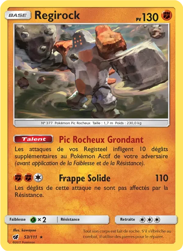 Carte Pokémon Regirock — Invasion Carmin
