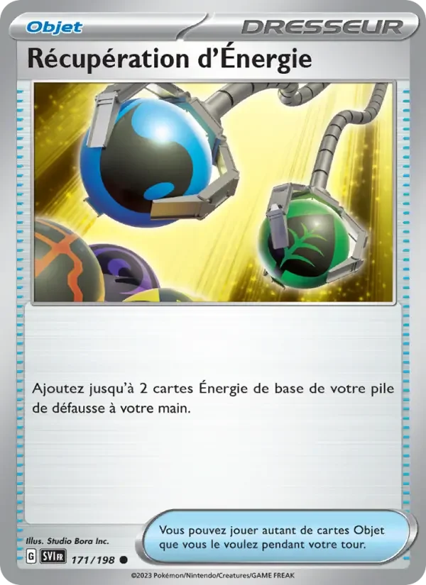 Carte Pokémon Récupération d'Énergie — Écarlate et Violet