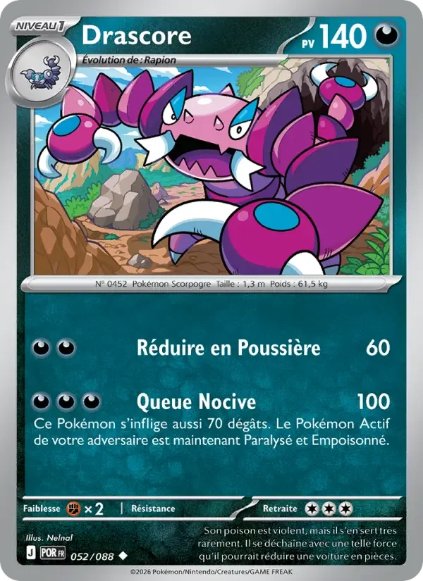 Carte Pokémon Drascore — Équilibre Parfait