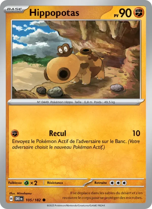 Carte Pokémon Hippopotas — Rivalités Destinées