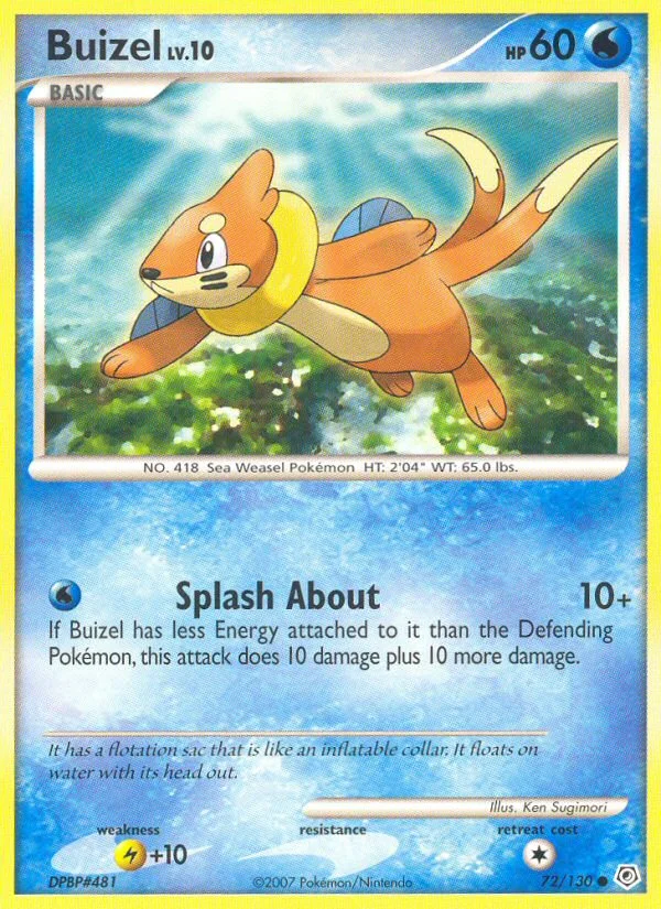 Carte Pokémon Mustébouée — Diamant & Perle