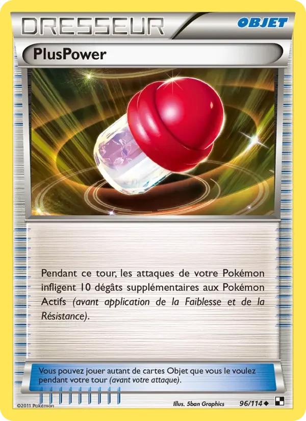 Carte Pokémon PlusPower — Noir & Blanc