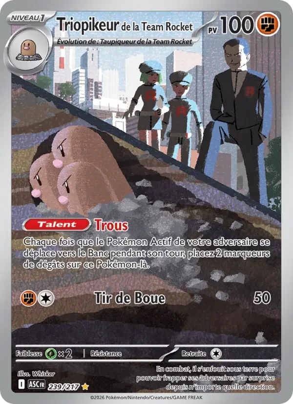 Carte Triopikeur de la Team Rocket