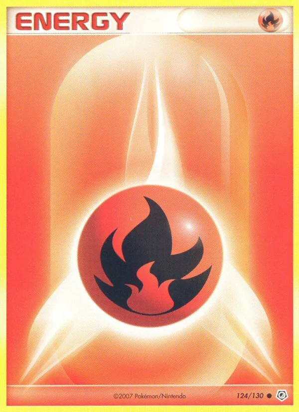 Carte Pokémon Énergie Feu — Diamant & Perle