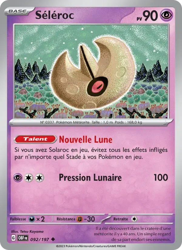 Carte Pokémon Séléroc — Flammes Obsidiennes