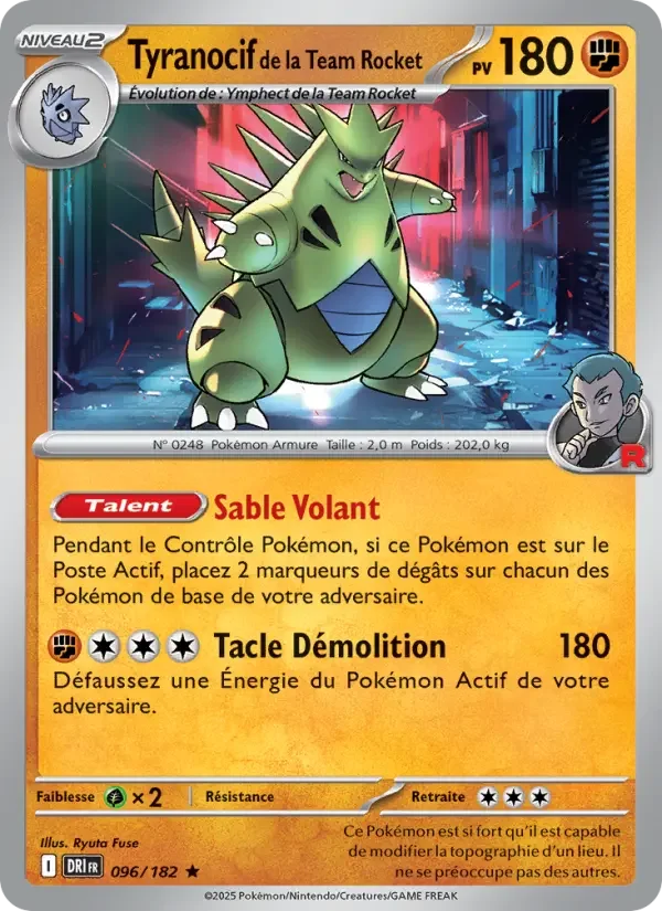 Carte Pokémon Tyranocif de la Team Rocket — Rivalités Destinées